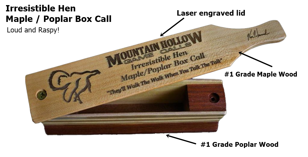 Irresistible Maple Poplar Box Call – Mountain Hollow Game Calls